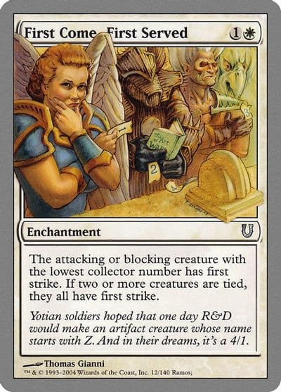 First Come First Served Unhinged Magic card