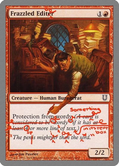 Frazzled Editor Unhinged Magic card