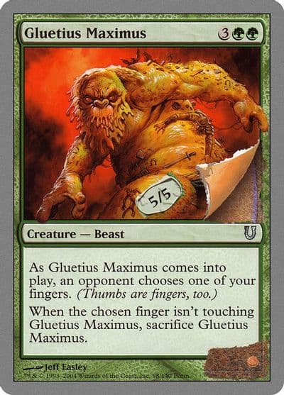Gluetius Maximus Unhinged Magic card