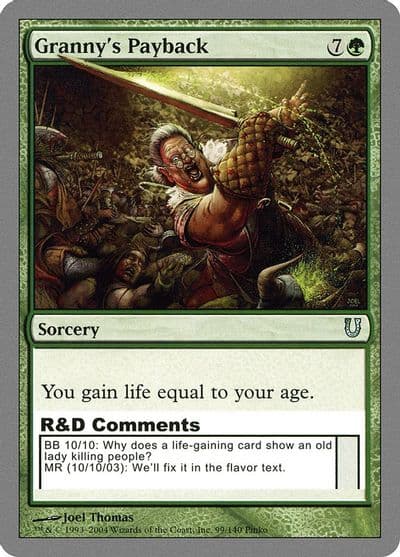 Grannys Payback Unhinged Magic card