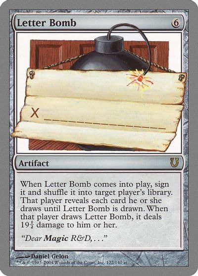 Letter Bomb Unhinged Magic card