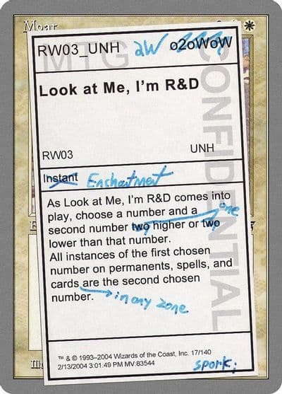 Look at Me Im RandD Unhinged Magic card