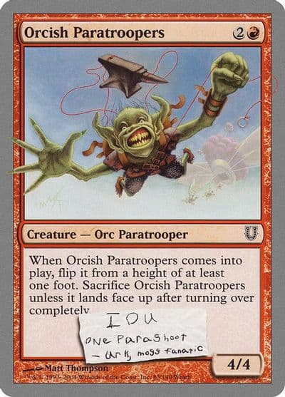 Orcish Paratroopers Unhinged Magic card