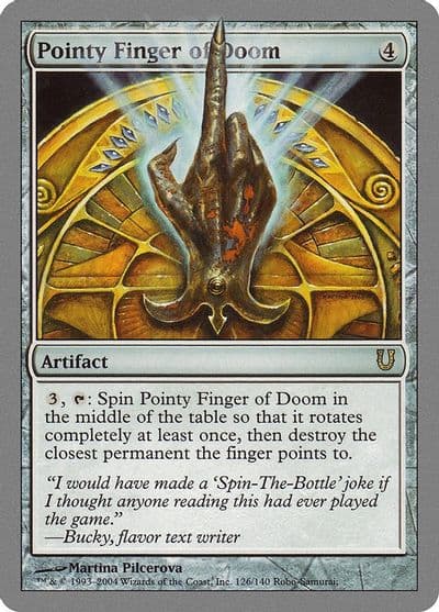 Pointy Finger of Doom Unhinged Magic card