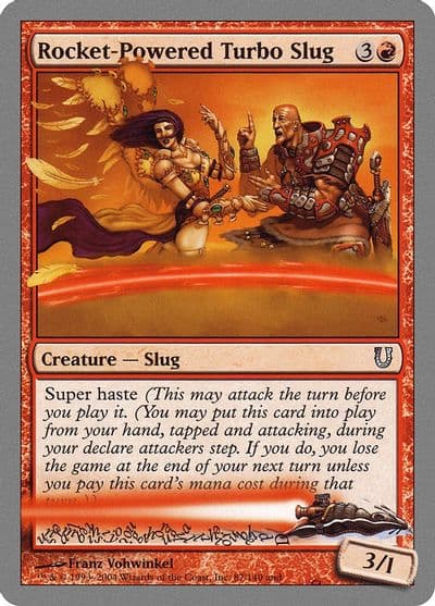 Rocket Powered Turbo Slug Unhinged Magic card