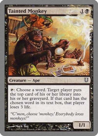 Tainted Monkey Unhinged Magic card