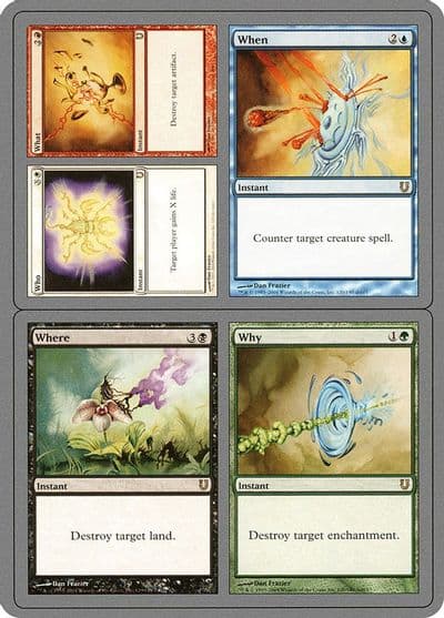 Who What When Where Why Unhinged Magic card