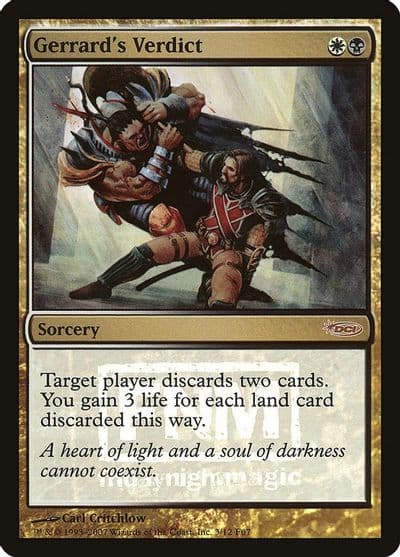 Gerrards Verdict FNM Promos Magic card