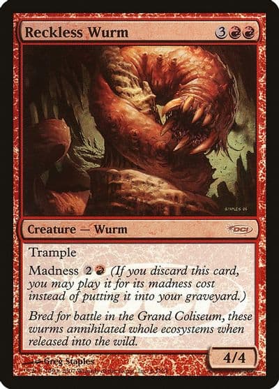 Reckless Wurm WPN & Gateway Promos Magic card
