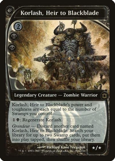 Korlash Heir to Blackblade Prerelease Cards Magic card