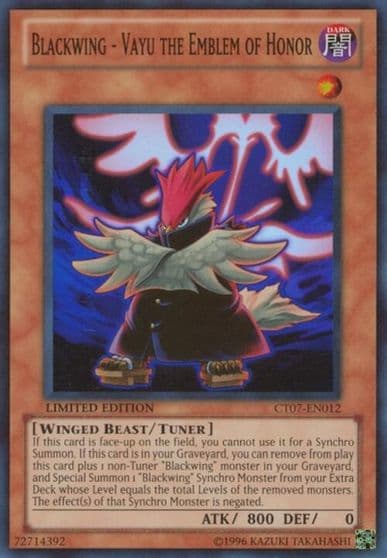 Blackwing Vayu the Emblem of Honor 2010 Collectors Tins Yu-Gi-Oh! card