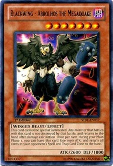 Blackwing Abrolhos the Megaquake Starstrike Blast Yu-Gi-Oh! card