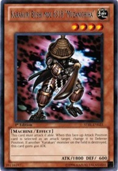 Karakuri Bushi mdl 6318 Muzanichiha Starstrike Blast Yu-Gi-Oh! card