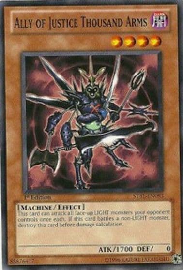 Ally of Justice Thousand Arms Starstrike Blast Yu-Gi-Oh! card