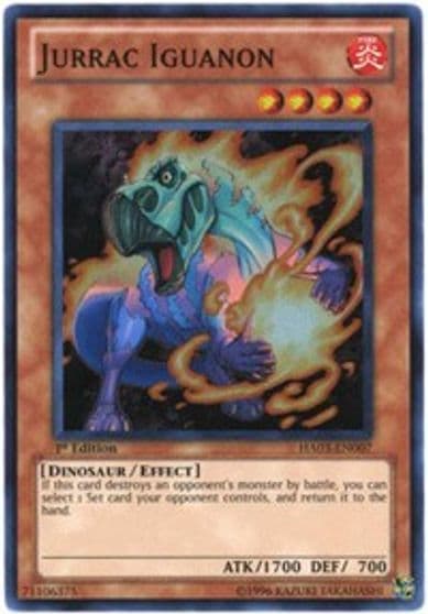 Jurrac Iguanon Hidden Arsenal 3 Yu-Gi-Oh! card