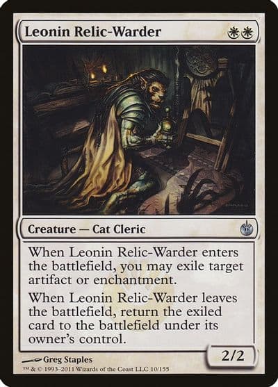Leonin Relic Warder Mirrodin Besieged Magic card