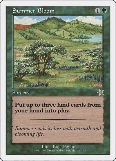 Summer Bloom Starter 1999 Magic card