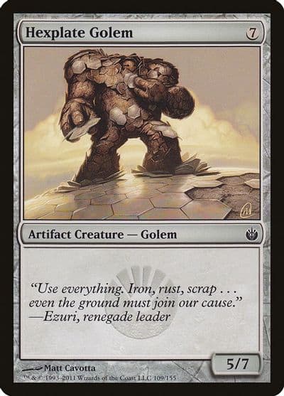 Hexplate Golem Mirrodin Besieged Magic card