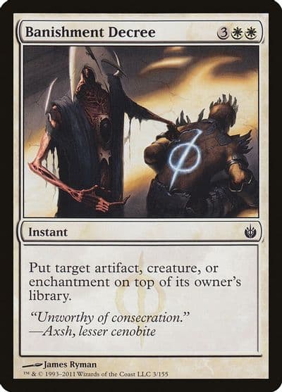 Banishment Decree Mirrodin Besieged Magic card