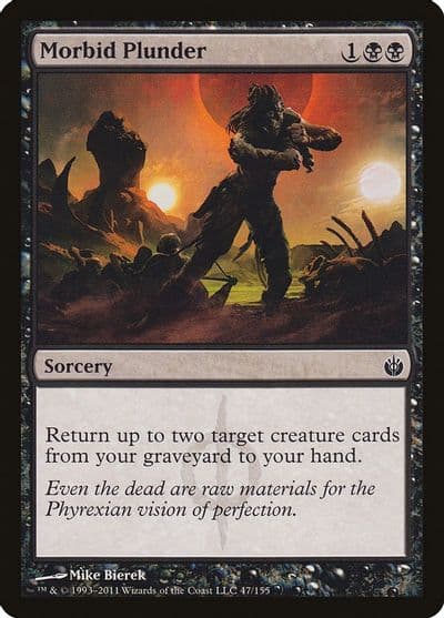 Morbid Plunder Mirrodin Besieged Magic card