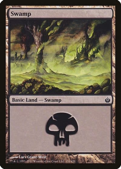 Swamp 151 Mirrodin Besieged Magic card