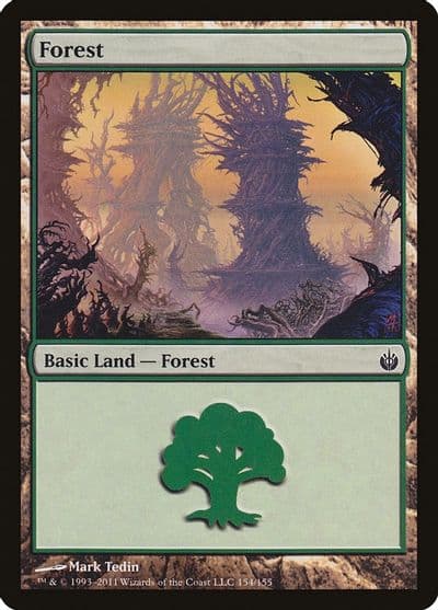Forest 154 Mirrodin Besieged Magic card