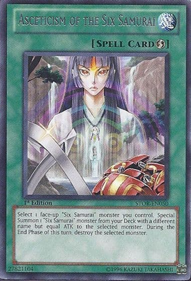 Asceticism of the Six Samurai Storm of Ragnarok Yu-Gi-Oh! card