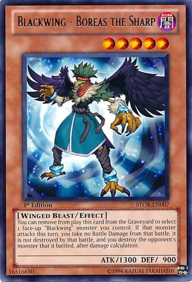 Blackwing Boreas the Sharp Storm of Ragnarok Yu-Gi-Oh! card