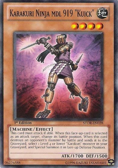Karakuri Ninja mdl 919 Kuick Storm of Ragnarok Yu-Gi-Oh! card