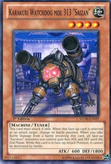Karakuri Watchdog mdl 313 Saizan Storm of Ragnarok Yu-Gi-Oh! card