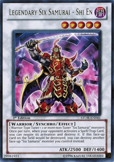 Legendary Six Samurai Shi En Storm of Ragnarok Yu-Gi-Oh! card