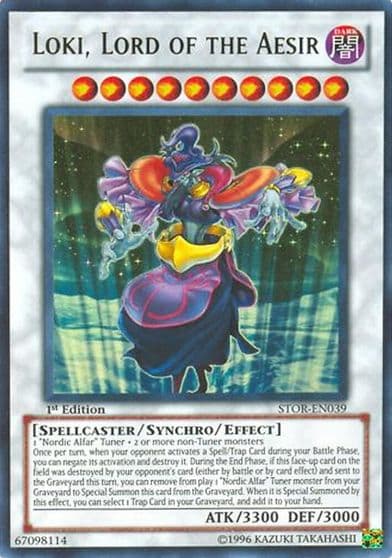 Loki Lord of the Aesir Storm of Ragnarok Yu-Gi-Oh! card