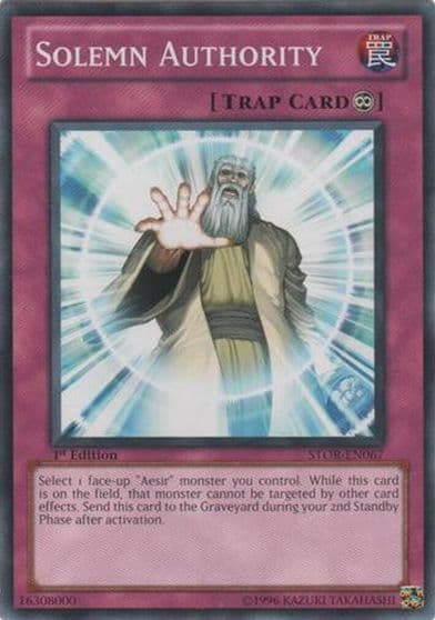 Solemn Authority Storm of Ragnarok Yu-Gi-Oh! card