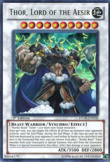 Thor Lord of the Aesir Storm of Ragnarok Yu-Gi-Oh! card