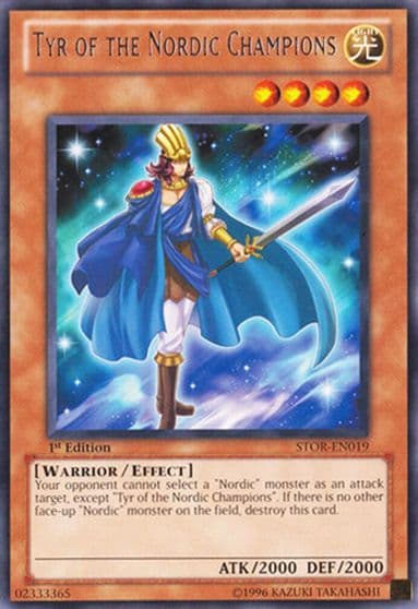 Tyr of the Nordic Champions Storm of Ragnarok Yu-Gi-Oh! card