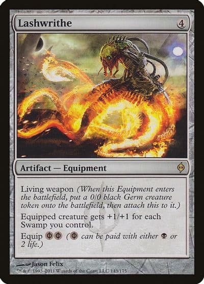 Lashwrithe New Phyrexia Magic card