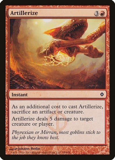 Artillerize New Phyrexia Magic card
