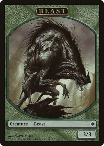 Beast Token New Phyrexia Magic card
