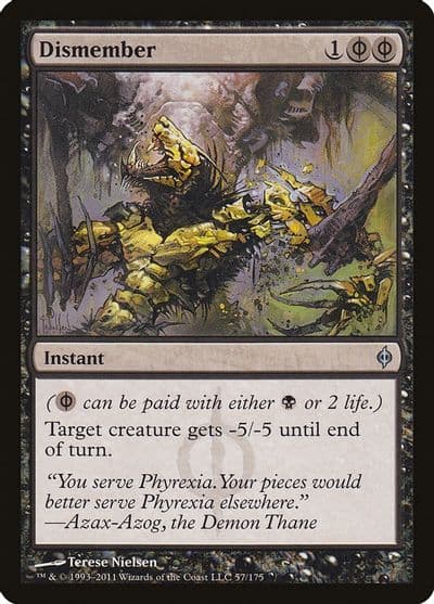 Dismember New Phyrexia Magic card