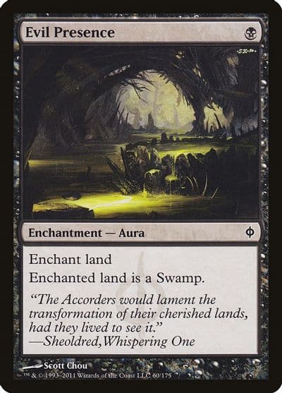 Evil Presence New Phyrexia Magic card