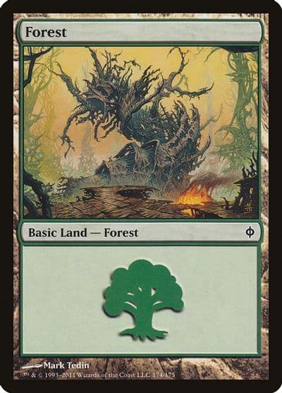 Forest 174 New Phyrexia Magic card