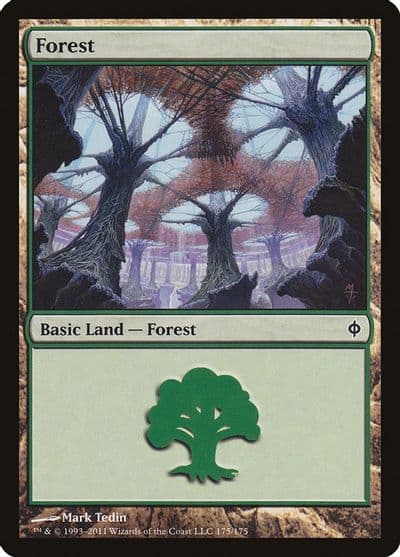 Forest 175 New Phyrexia Magic card