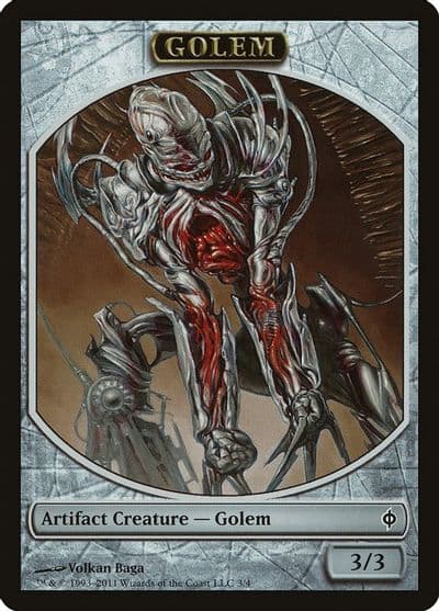 Golem Token New Phyrexia Magic card