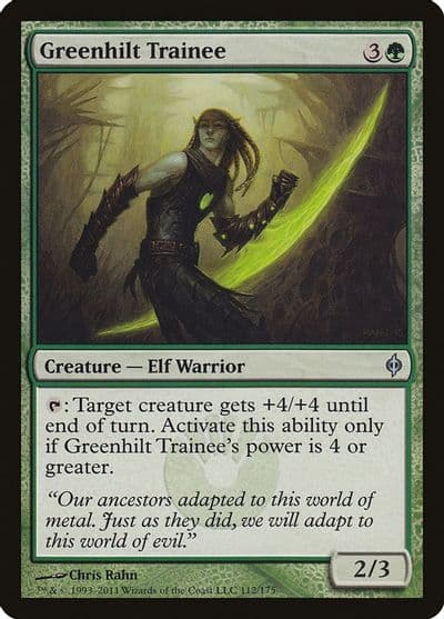 Greenhilt Trainee New Phyrexia Magic card