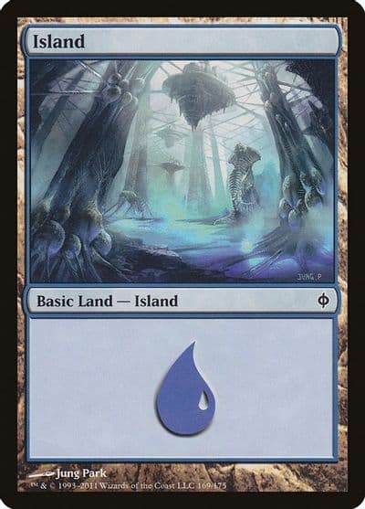Island 169 New Phyrexia Magic card