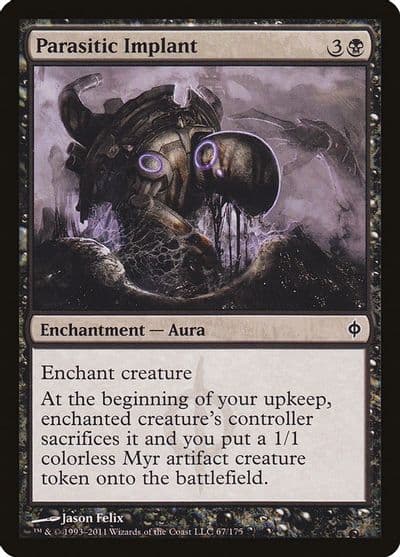 Parasitic Implant New Phyrexia Magic card