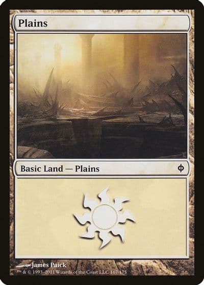 Plains 167 New Phyrexia Magic card