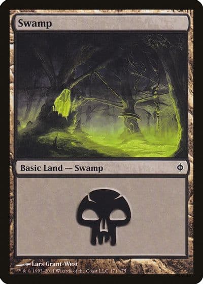 Swamp 171 New Phyrexia Magic card