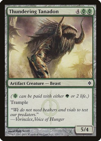 Thundering Tanadon New Phyrexia Magic card
