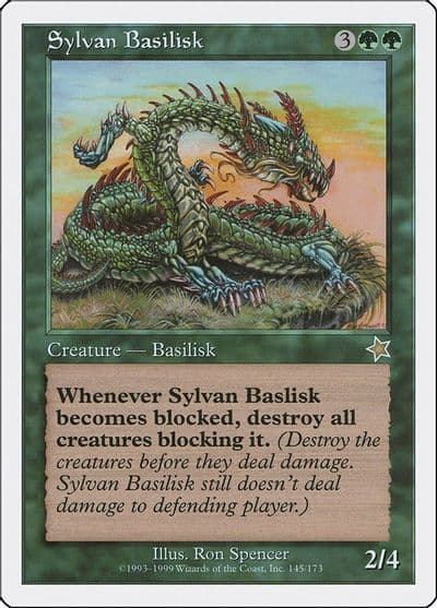 Sylvan Basilisk Starter 1999 Magic card